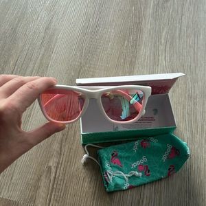 Goodr sunglasses (white with pink lense)